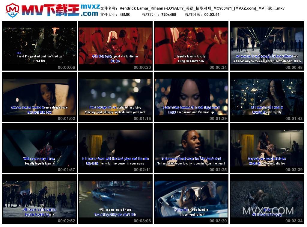 Kendrick Lamar_Rihanna-LOYALTY_英语_情歌对唱_MC900471